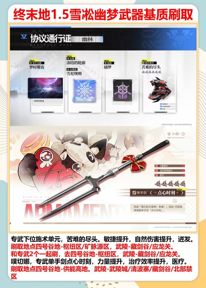 明日方舟终末地1.5版雪凇幽梦武器基质刷取指南