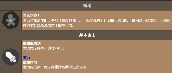 饼干人联盟黑巧克力饼干属性详解