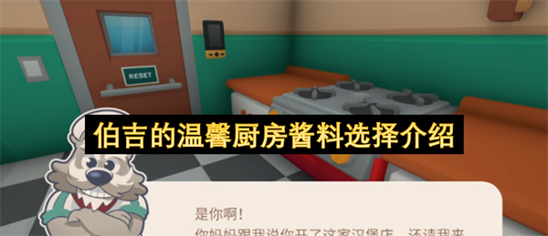 伯吉的温馨厨房酱料选择介绍