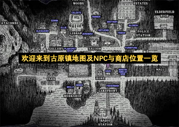 欢迎来到古原镇 NPC与商店位置标注图