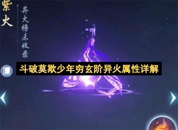 斗破莫欺少年穷玄阶异火属性详解
