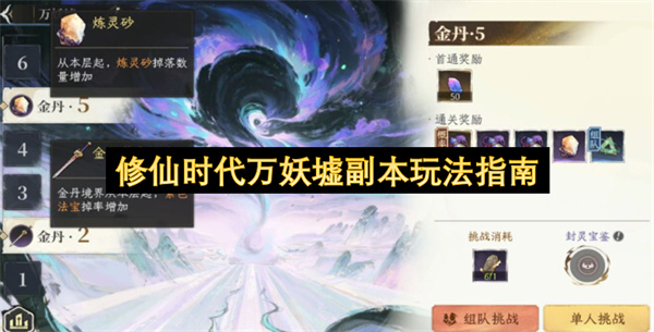 修仙时代万妖墟副本玩法指南