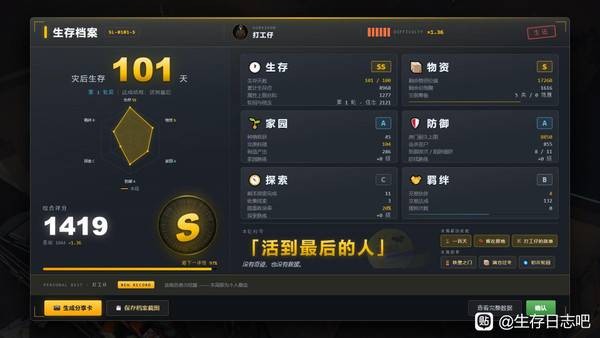 生存日志满难度第一世简要指南