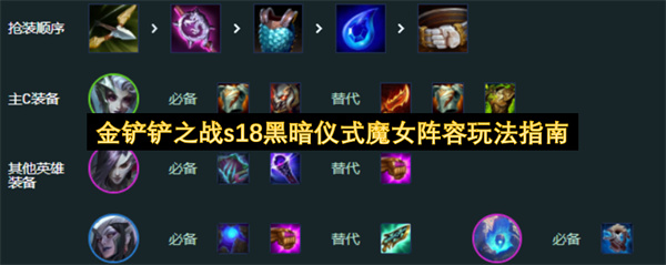 金铲铲之战s18黑暗仪式魔女阵容怎么玩,金铲铲之战s18黑暗仪式魔女阵容介绍,金铲铲之战